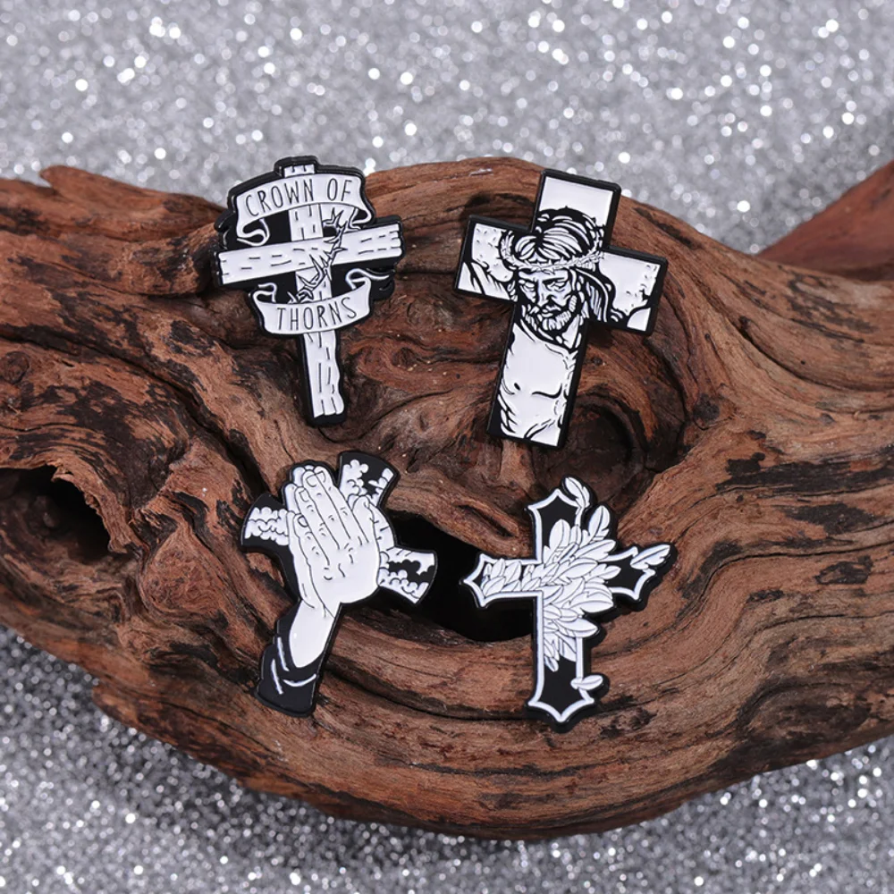 Christian Black and White Brooch Collection 3 Christian Black and White Brooch Collection - Image 3
