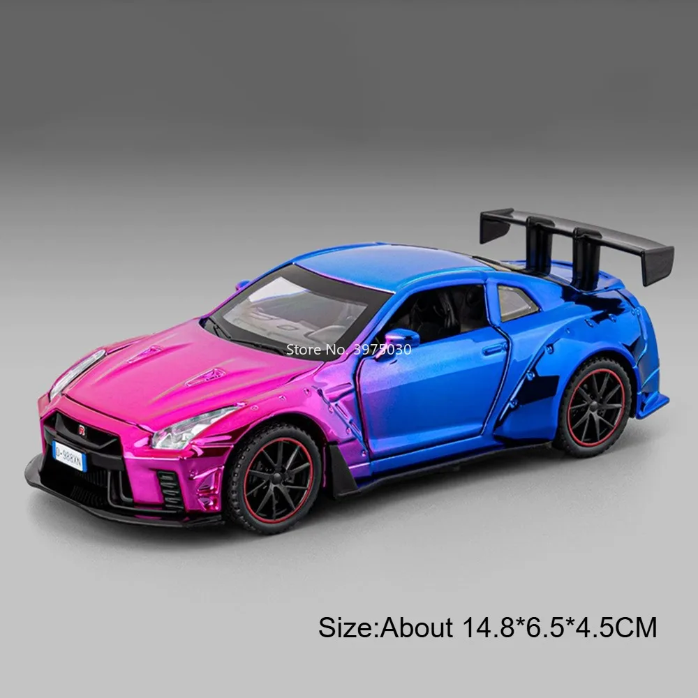 Turquoise Nissan GTR Diecast Model Car 8 Turquoise Nissan GTR Diecast Model Car - Image 8
