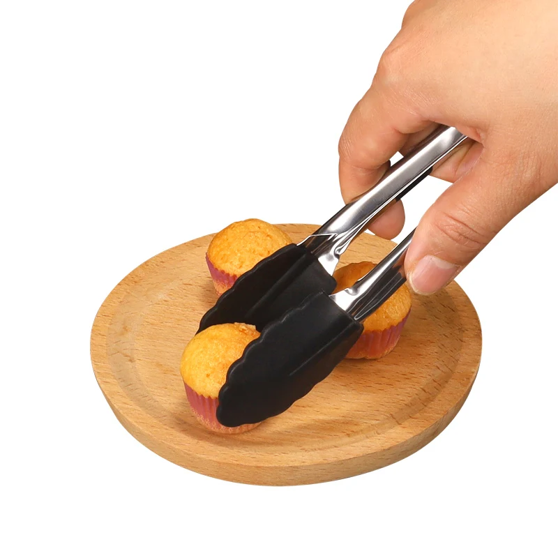 7-Inch Silicone BBQ Tongs with Stainless Steel 4 7-Inch Silicone BBQ Tongs with Stainless Steel - Image 4