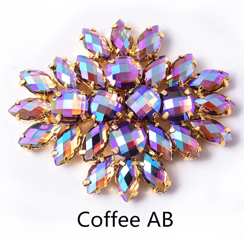 Vibrant Rhinestone Flower Appliques (4.5x4 cm) 10 Vibrant Rhinestone Flower Appliques (4.5x4 cm) - Image 10