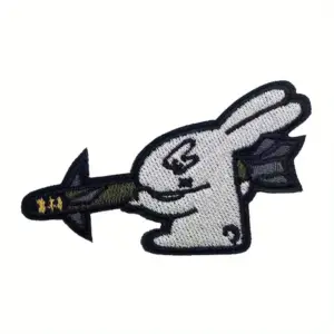 Playful Rabbit Embroidered Badge for Clothing 8 Sbfafd6931855425c9ef0248036f6a02fB