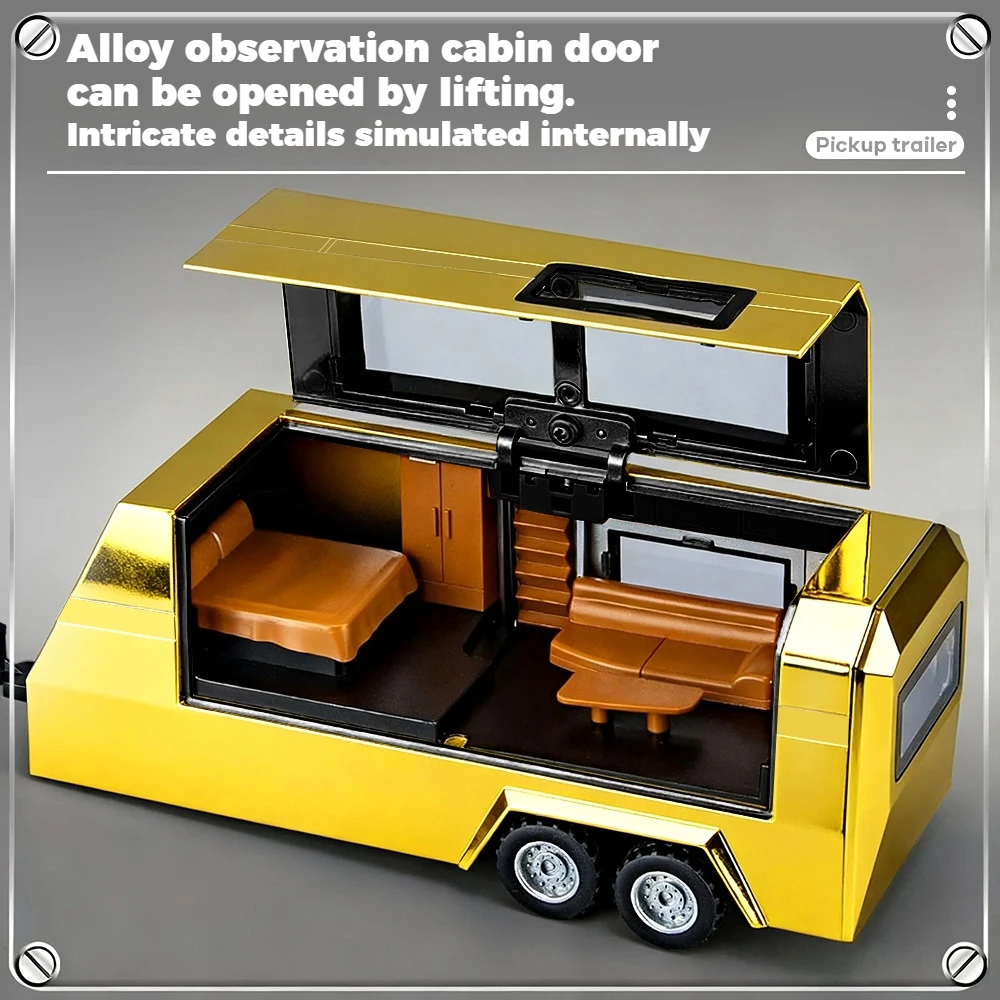 1:32 Futuristic Gold Off-Road Pickup Model 3 1:32 Futuristic Gold Off-Road Pickup Model - Image 3