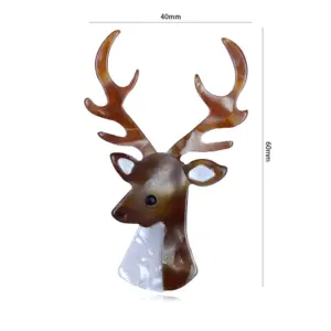 Vintage Amber Deer Head Pin for Jackets and Bags 7 Sbfff0fbb440f49e0b0c27498669118f0v