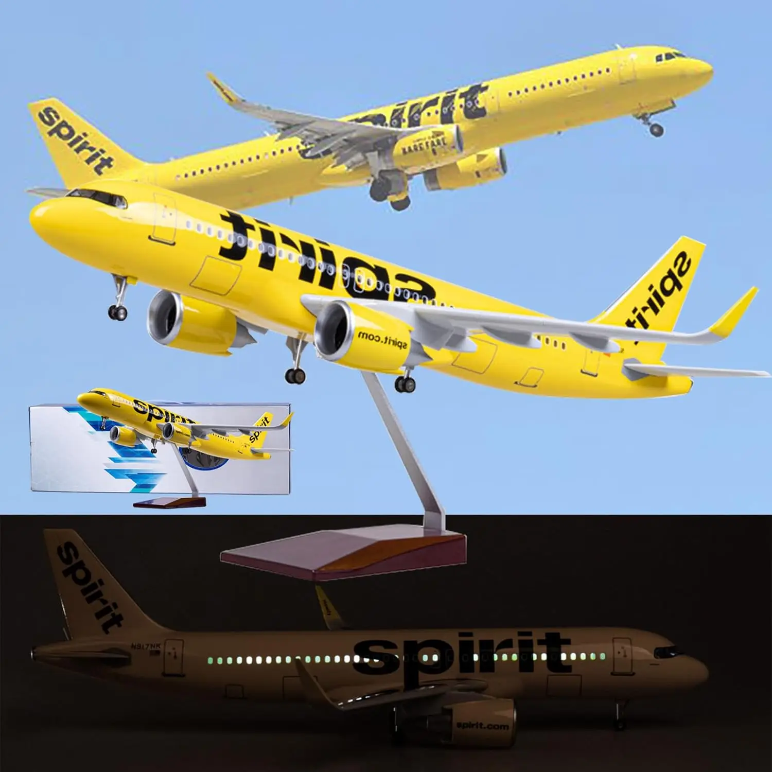 Vibrant Yellow Airbus A320 Model 1/80 Scale 3 Vibrant Yellow Airbus A320 Model 1/80 Scale - Image 3
