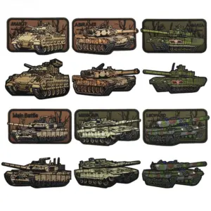 Embroidered LEOPARD Tank Patch with Camouflage Design