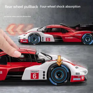 Red Porsche 963 Model Car Replica 1:22 Scale 9 Sc0ade75791bd4f09bdc1795e81fbe126S