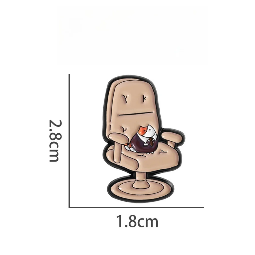 Whimsical Cat Office Chair Brooch 3 Whimsical Cat Office Chair Brooch - Image 3