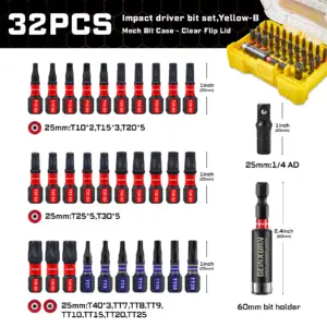 Impact Screwdriver Bits Set with Magnetic Holder 15 Sc1184d5cf2824a2e8e141ea39db888ffI