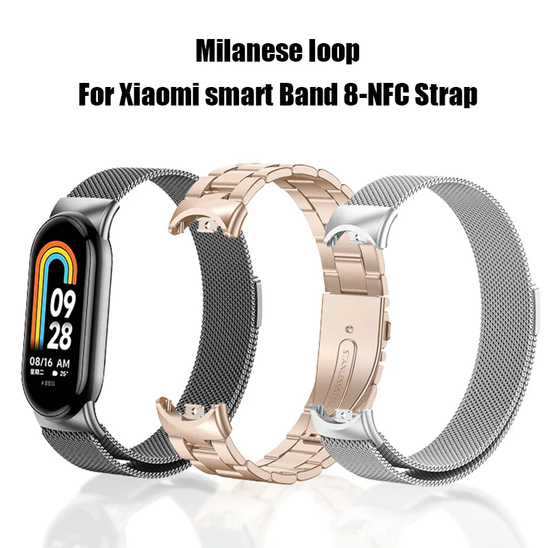 Stainless Steel Milanese Loop for Xiaomi Mi Band 8-10 2 Stainless Steel Milanese Loop for Xiaomi Mi Band 8-10 - Image 2
