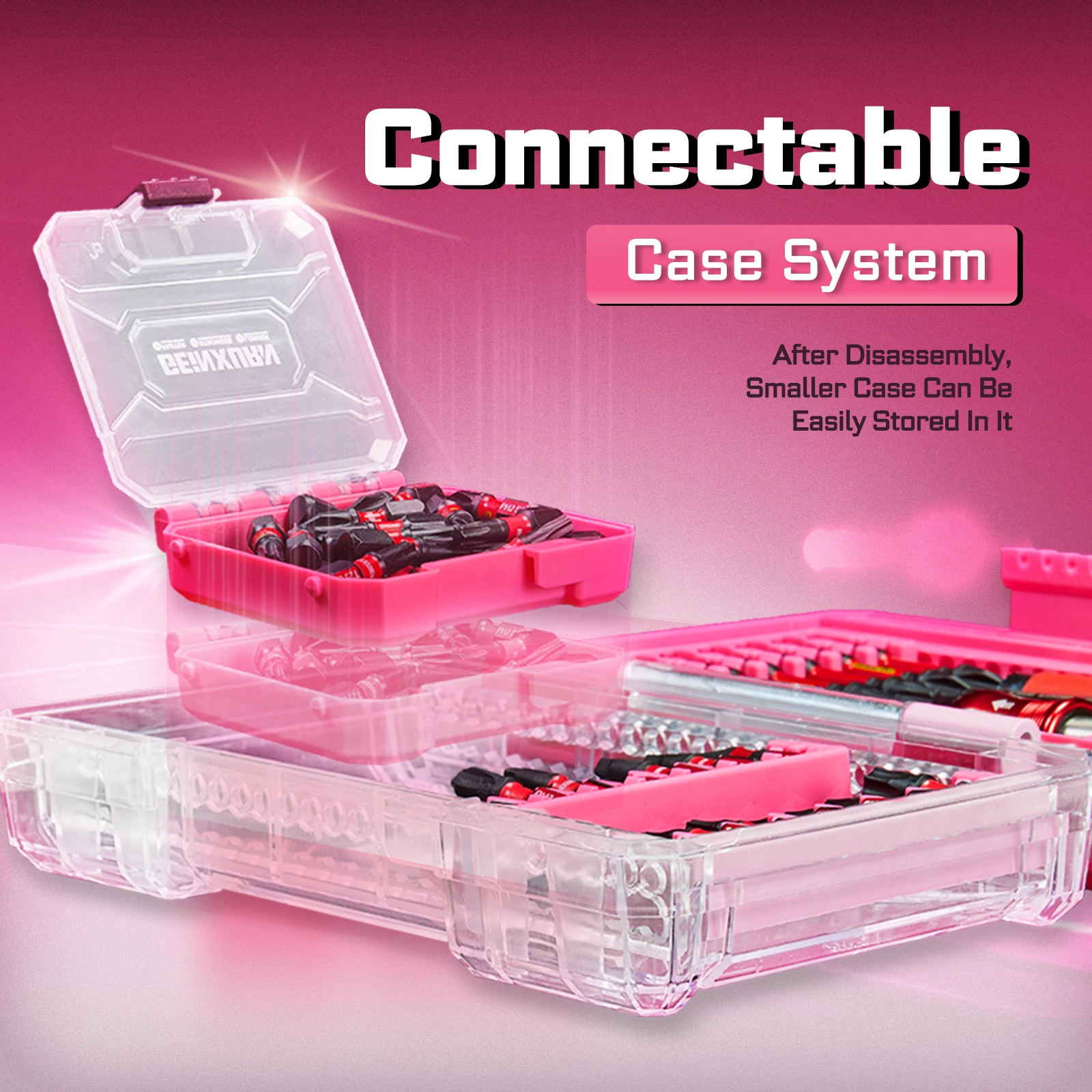 56-Piece Impact Screwdriver Set with Magnetic Holders 5 56-Piece Impact Screwdriver Set with Magnetic Holders - Image 5