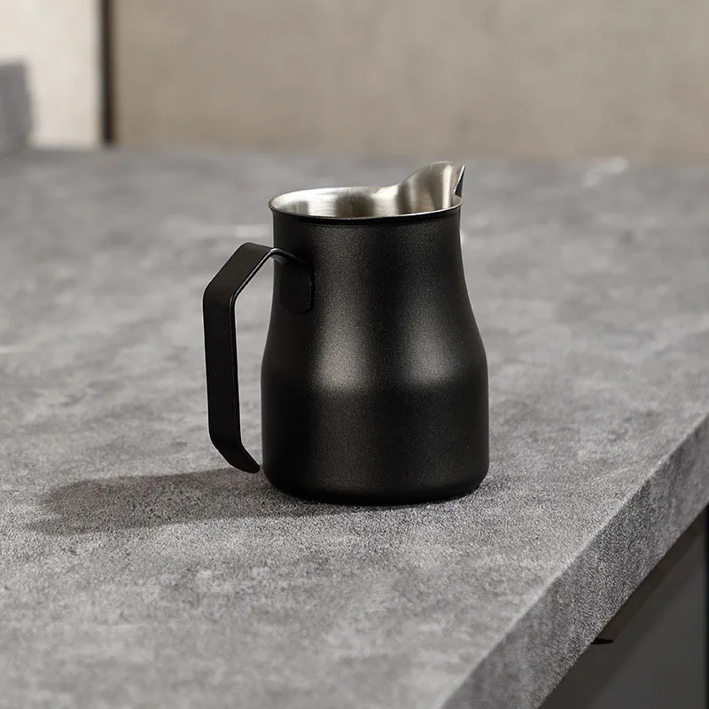 White 350ml Stainless Steel Milk Frothing Pitcher 6 White 350ml Stainless Steel Milk Frothing Pitcher - Image 6