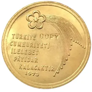 Vintage Turkish 1973 Coin Replica Collectible