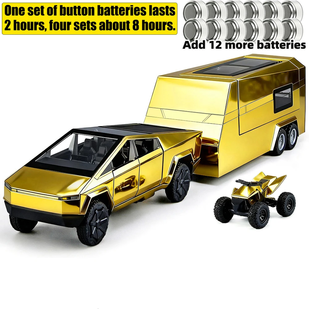 1:32 Futuristic Gold Off-Road Pickup Model 9 1:32 Futuristic Gold Off-Road Pickup Model - Image 9