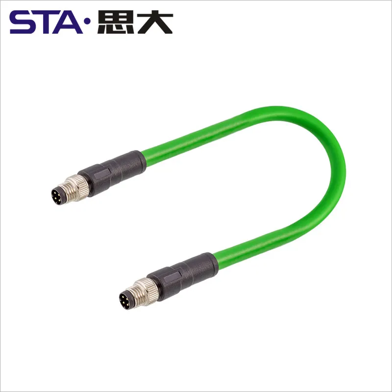 Industrial M8 to RJ45 Shielded Ethernet Cable 1m 3 Industrial M8 to RJ45 Shielded Ethernet Cable 1m - Image 3