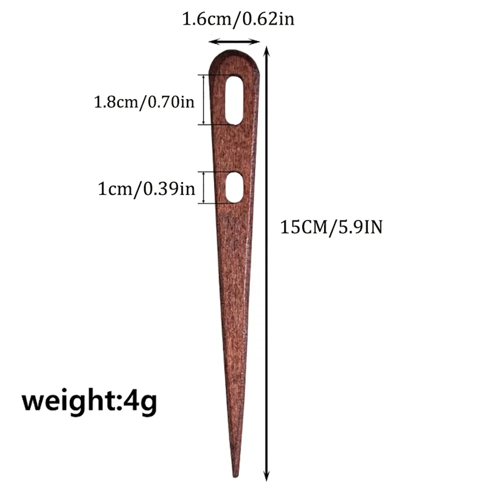 Wooden Large Two-Eyed Sewing Needles Set 2 Wooden Large Two-Eyed Sewing Needles Set - Image 2
