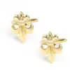 Iris-Patterned Cufflinks in Gold and Silver