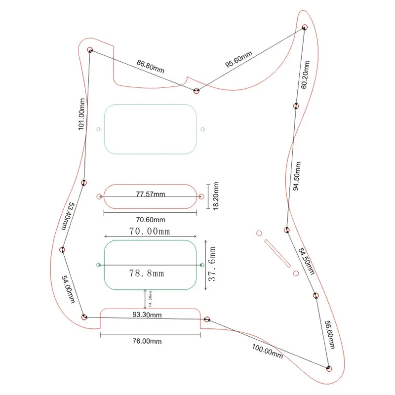 Fender Stratocaster HSH Pickguard in Multiple Colors 3 Fender Stratocaster HSH Pickguard in Multiple Colors - Image 3