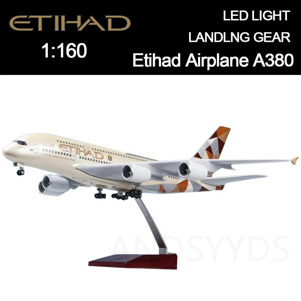 Etihad A380 1/160 Scale Diecast Model 3 Etihad A380 1/160 Scale Diecast Model - Image 3