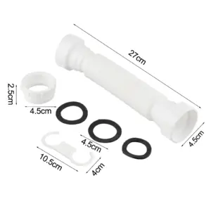 White Flexible Sink Drain Pipe with P-Trap 9 Sc3455b72fe52476395c0c88834adaab6C