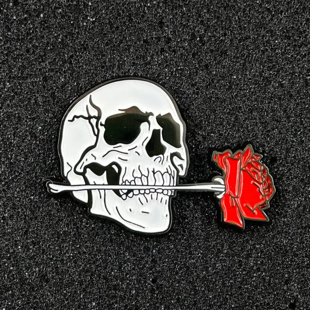 Gothic Skull Rose Brooch for Unique Style 4 Gothic Skull Rose Brooch for Unique Style - Image 4