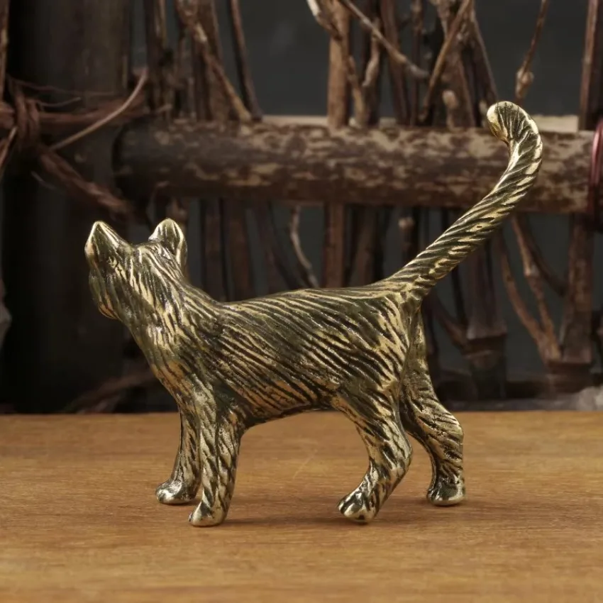 Bronze Chinese Cat Tea Pet Collectible 4 Bronze Chinese Cat Tea Pet Collectible - Image 4