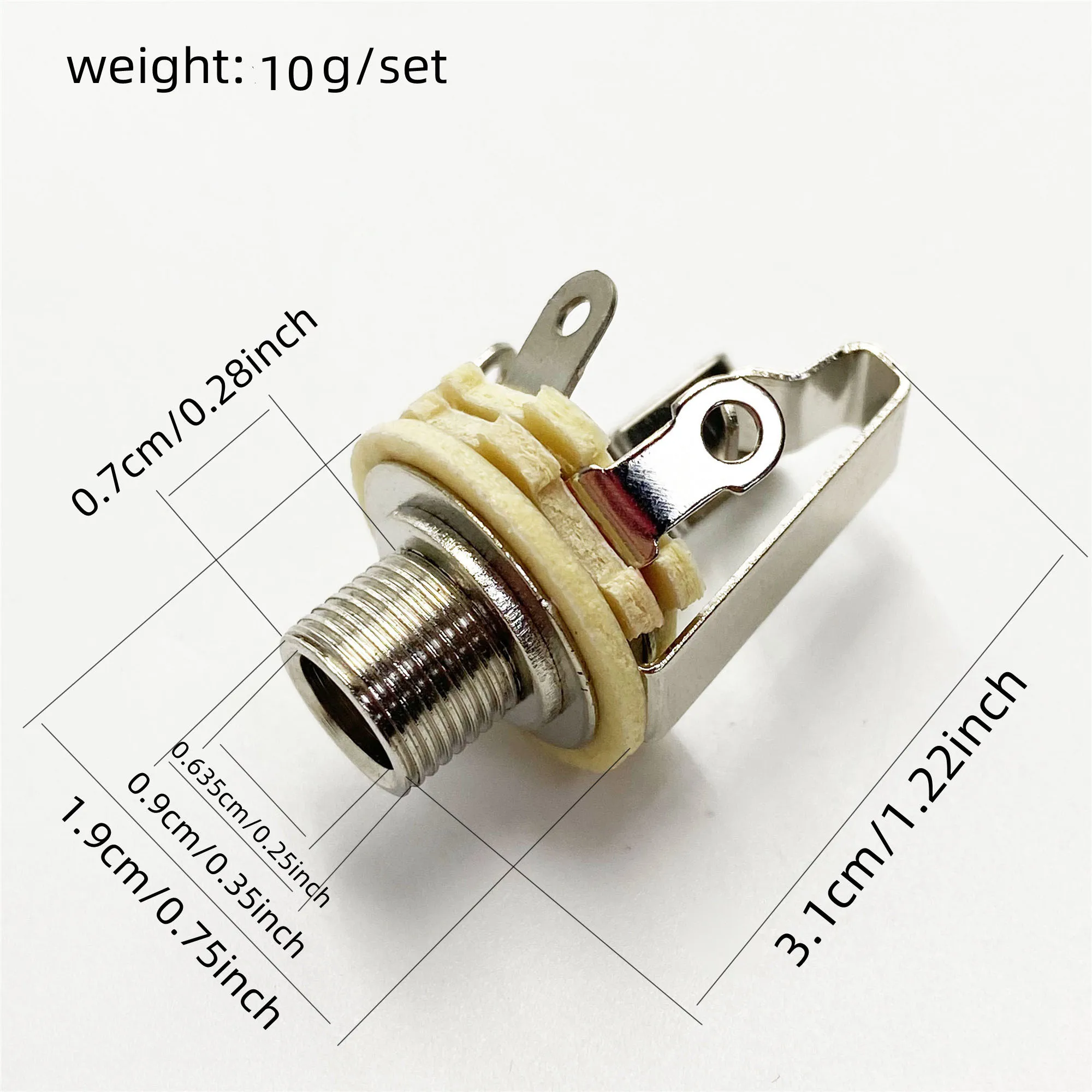 Dual-Channel Silver Guitar Output Jack 2 Dual-Channel Silver Guitar Output Jack - Image 2