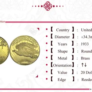 Vintage 1933 Saint-Gaudens Double Eagle Replica 11 Sc3abacb68ab84bc2b659ad0e495efdeet