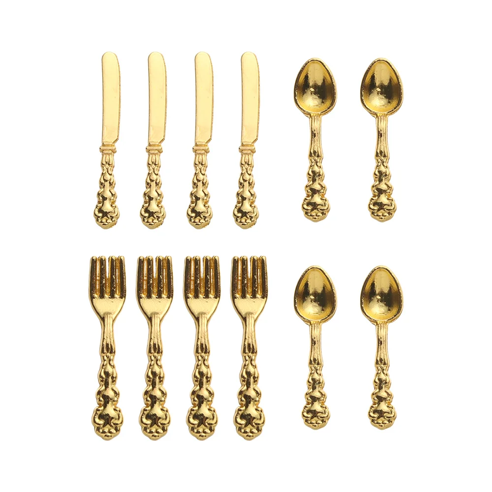Miniature Dollhouse Cutlery Set in Metallic Finishes 8 Miniature Dollhouse Cutlery Set in Metallic Finishes - Image 8