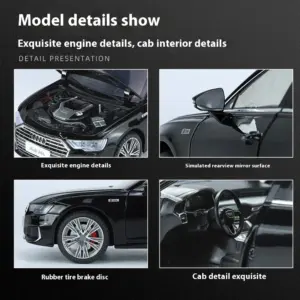 Black 1:18 Scale A6L Alloy Model Car 12 Sc414eada44814dd499a684b77cf48e16n