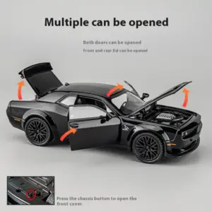 1:32 Scale Black Sports Car Model with Sound 12 Sc41714feed724ab486c000a1f82c8aa27 1