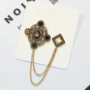 Vintage Multi-Gemstone Chain Brooch Décor 7 Sc484f9d0f59e48e3a96a3e5a6f9d3fa0j