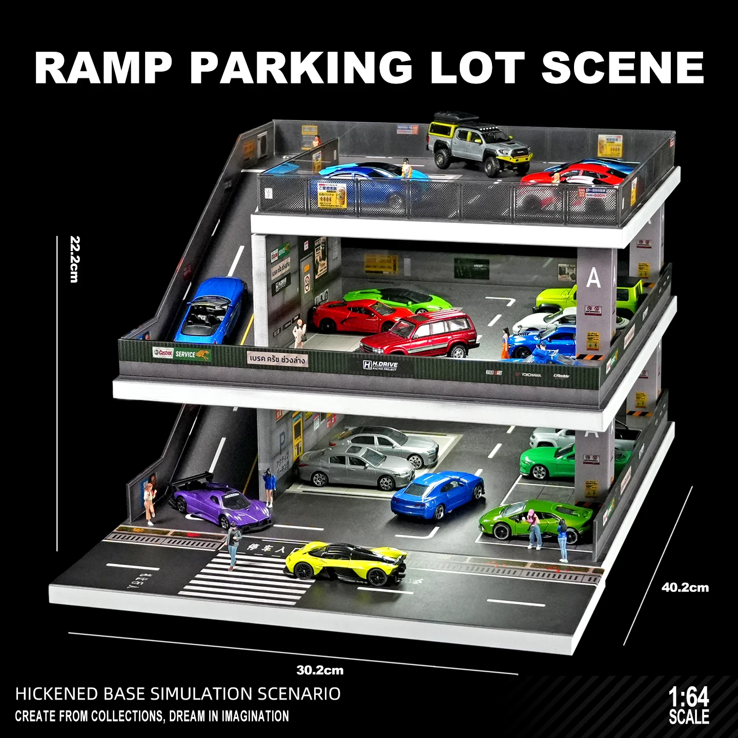 1:64 Scale Miniature Parking Lot Model 8 1:64 Scale Miniature Parking Lot Model - Image 8