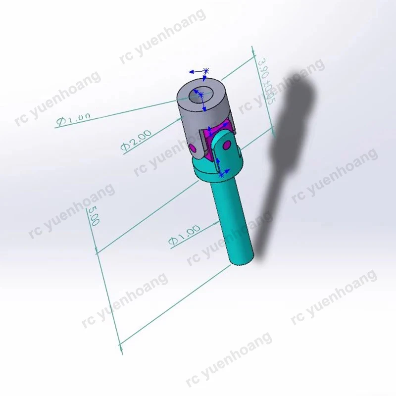 Brass Universal Joint Set for RC and Robots 4 Brass Universal Joint Set for RC and Robots - Image 4