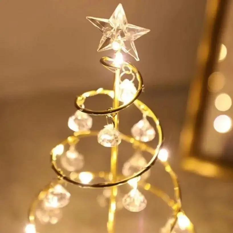 Elegant 38cm LED Christmas Tree Lamp with Crystals 3 Elegant 38cm LED Christmas Tree Lamp with Crystals - Image 3