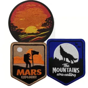 Wolf Howling Embroidered Patch for Outdoor Gear 12 Sc51a0791b22f4232b089d5b99079484f8