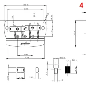 Is Fixed Bass Bridge GB1007/GB1028 for 4/5-String Bass 11 Sc540f2ece4534a1e891bb6c1c1dfabca2