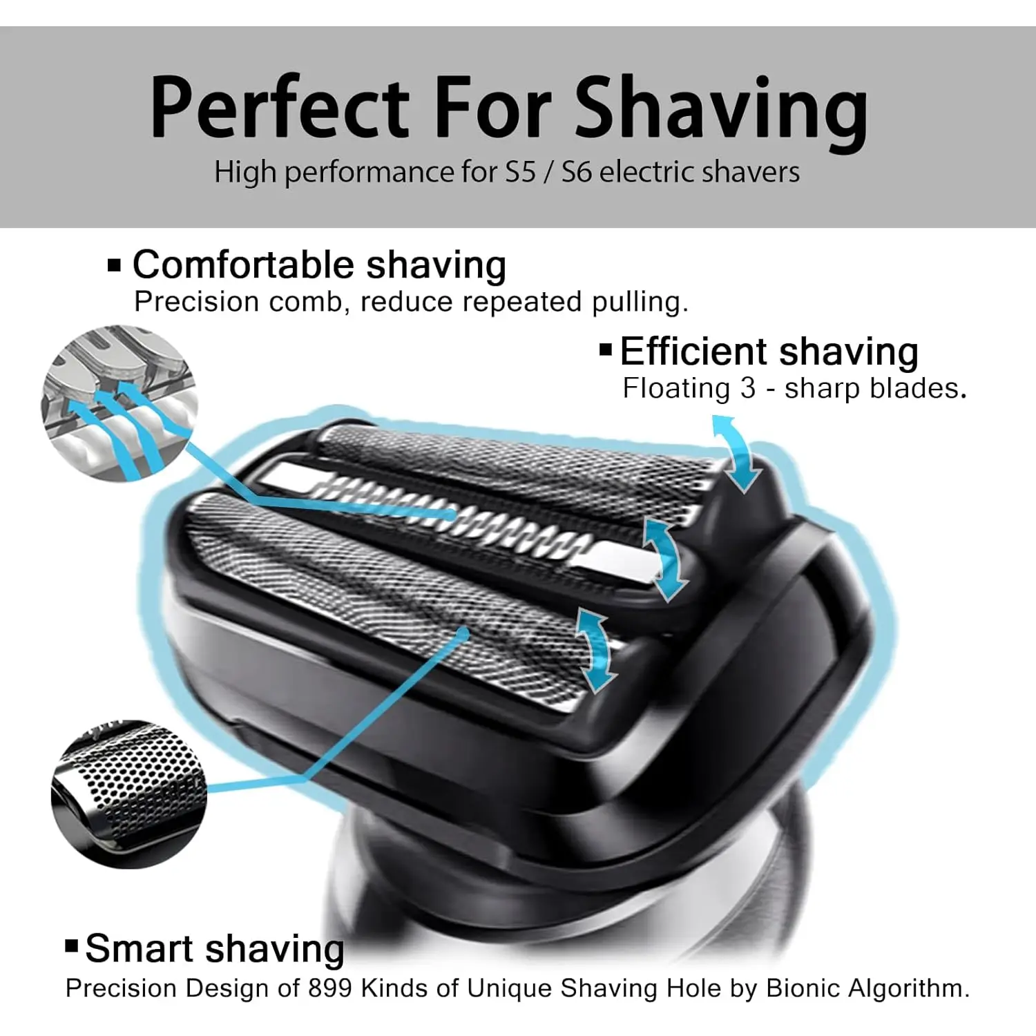 Braun Series 5 & 6 Foil & Cutter Replacement Head 4 Braun Series 5 & 6 Foil & Cutter Replacement Head - Image 4