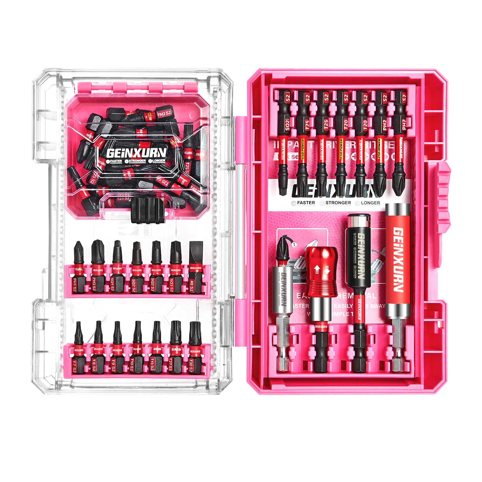 56-Piece Impact Screwdriver Set with Magnetic Holders 1 56-Piece Impact Screwdriver Set with Magnetic Holders