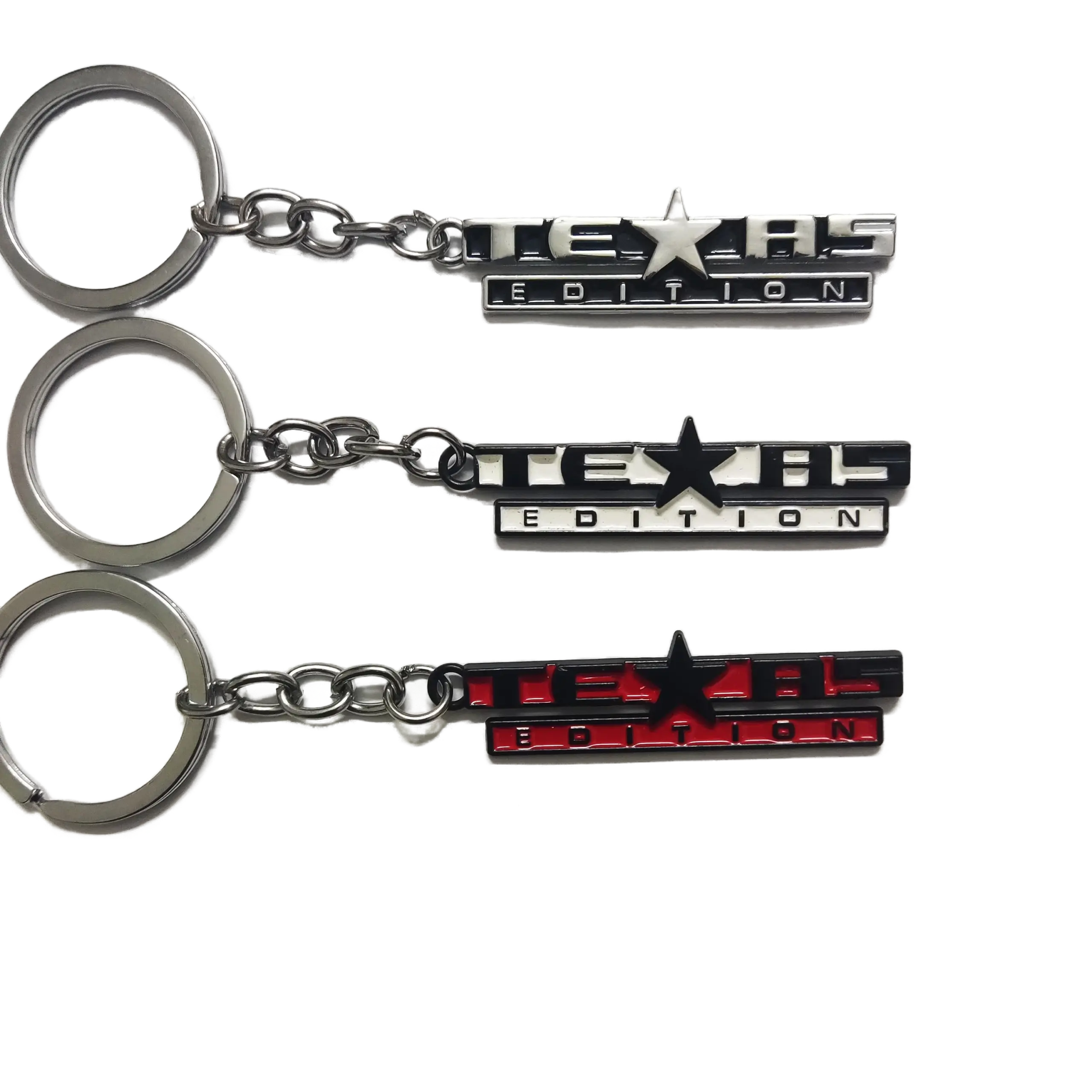 Bold 3D Metal Keychain with Star Accent 2 Bold 3D Metal Keychain with Star Accent - Image 2
