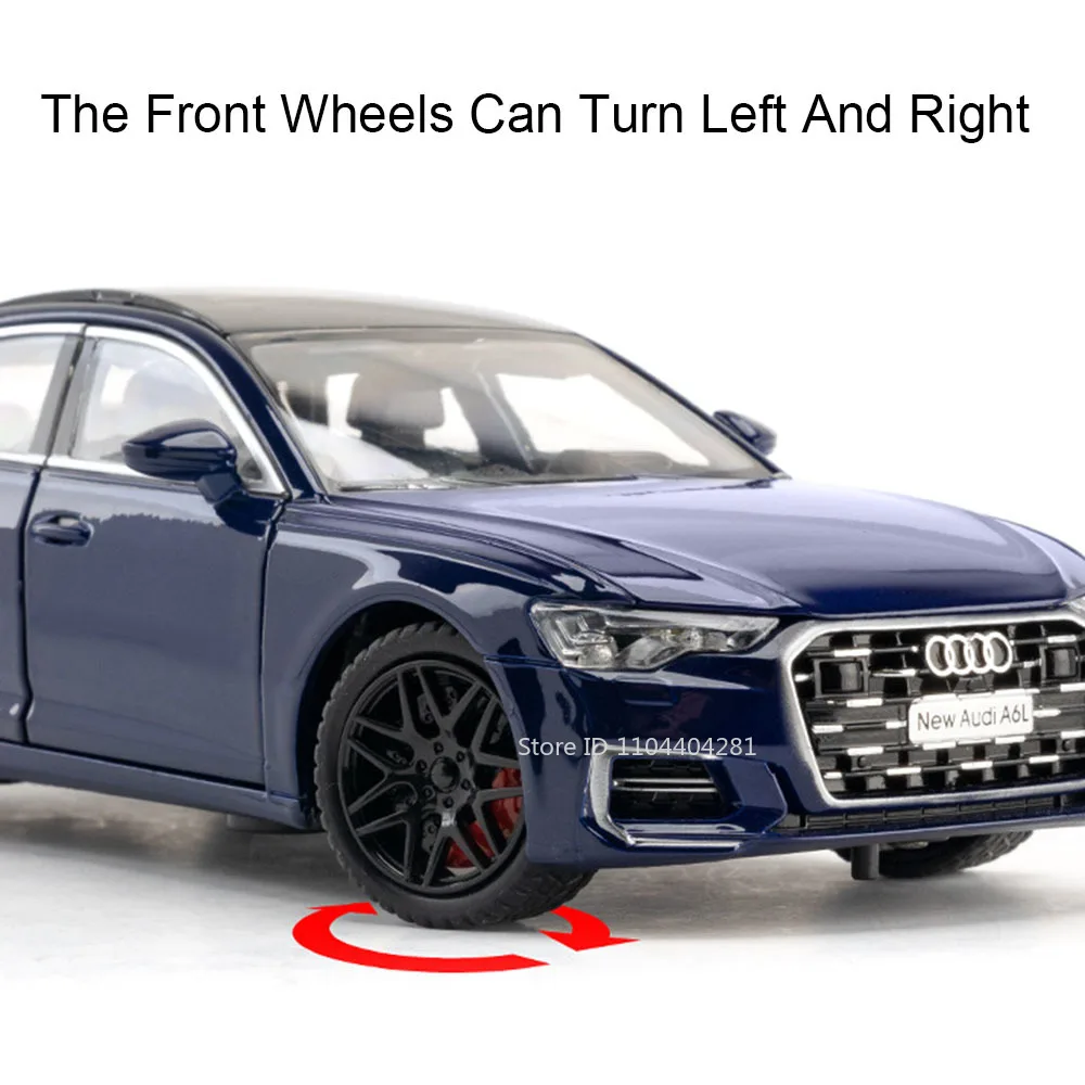 Black 1:24 Scale Diecast A6L Model Car 4 Black 1:24 Scale Diecast A6L Model Car - Image 4