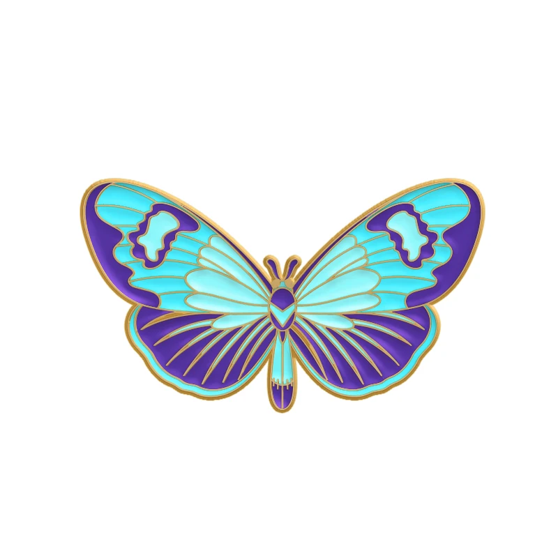 Colorful Butterfly & Moth Enamel Pin Collection 8 Colorful Butterfly & Moth Enamel Pin Collection - Image 8