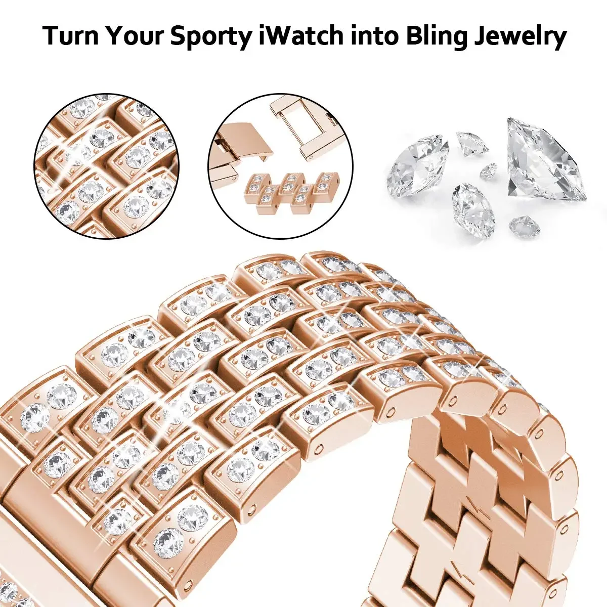 Luxurious Stainless Steel Watchband for Smartwatches 2 Luxurious Stainless Steel Watchband for Smartwatches - Image 2