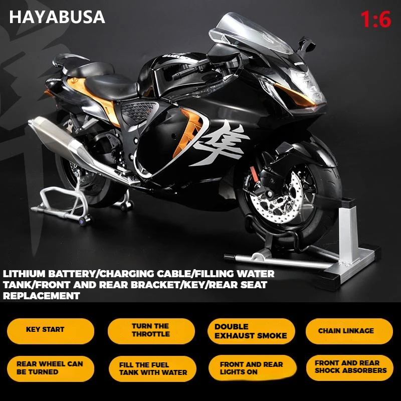 Suzuki Hayabusa GSX-1300R 1:6 Diecast Model 9 Suzuki Hayabusa GSX-1300R 1:6 Diecast Model - Image 9