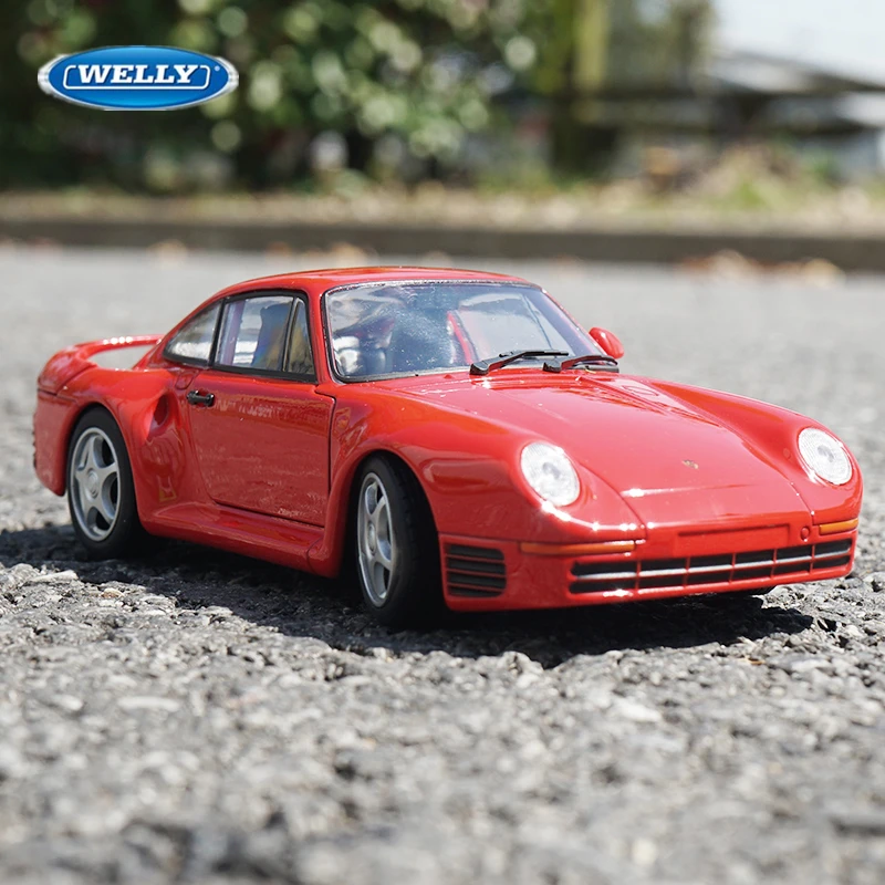 White Diecast Porsche 959 Model 1:24 Scale 2 White Diecast Porsche 959 Model 1:24 Scale - Image 2