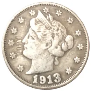 1913 US Liberty Nickel Replica Coin