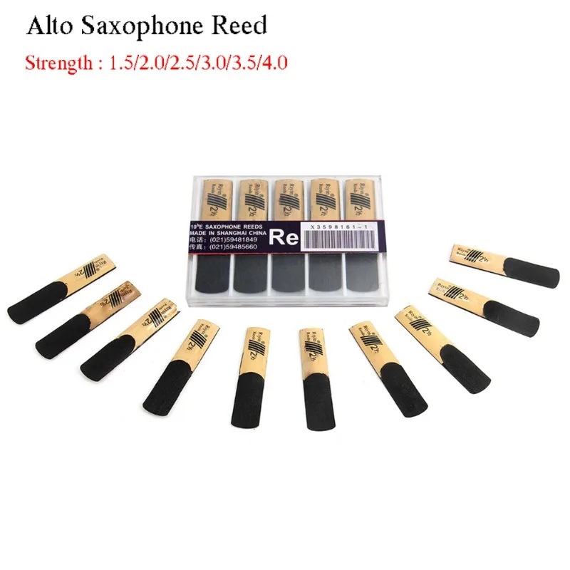 Alto Saxophone Reeds Set 10 pcs, Strengths 1.5-4.0 2 Alto Saxophone Reeds Set 10 pcs, Strengths 1.5-4.0 - Image 2