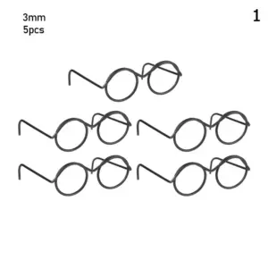 Retro Doll Glasses Set of 5 in Alloy Black 16 Sc680a703491a456299da0943580a1decS