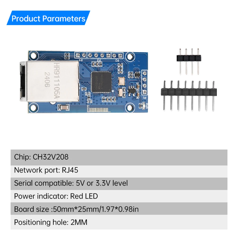 CH32V208 Ethernet Serial Module 50mm x 25mm 6 CH32V208 Ethernet Serial Module 50mm x 25mm - Image 6