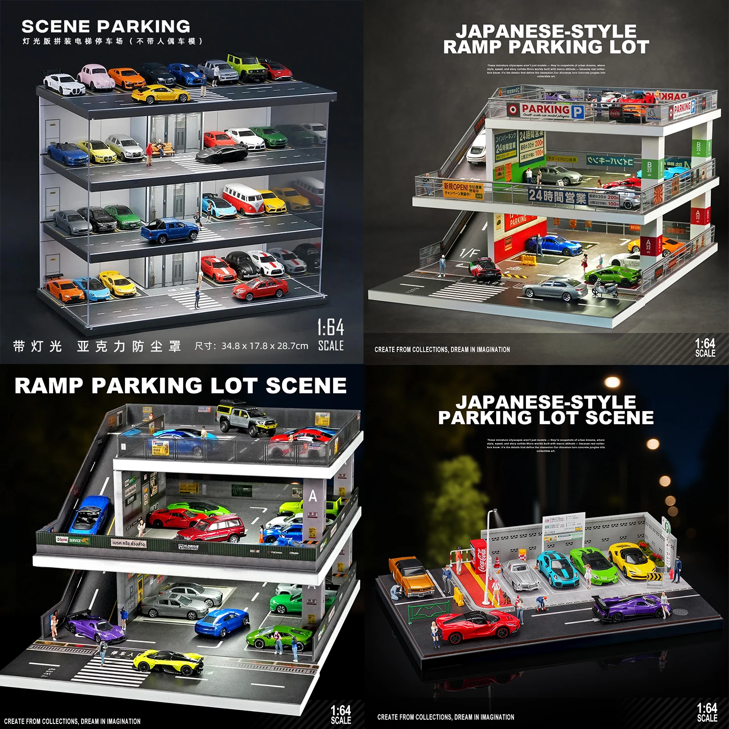 1:64 Scale Miniature Parking Lot Model 1 1:64 Scale Miniature Parking Lot Model