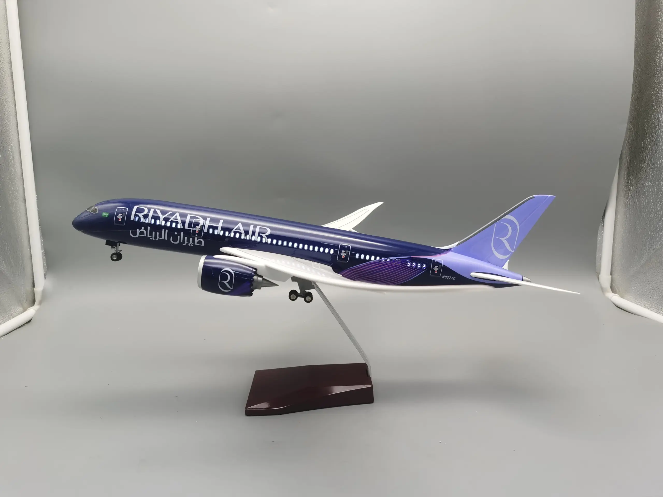 Riyadh Air Boeing 787 Model 43cm with LED Light 3 Riyadh Air Boeing 787 Model 43cm with LED Light - Image 3